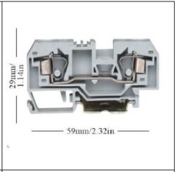 Klemmenblock SM C09 WS 4 - Schmid-M: Klemmenblock fr DIN-Feder SM C09 WS 4; Spannung 600V; Strom 20A; Drahtgre 0,2-4,0mm2